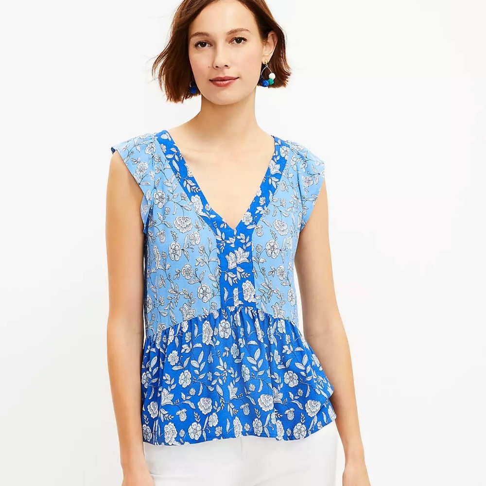 Loft Flutter Peplum Style Top - image 1